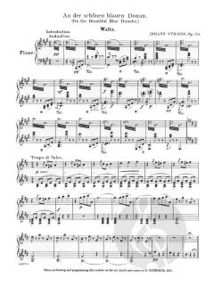 On The Beautiful Blue Danube Piano Op.314 von Johann Strauss (Vater) 