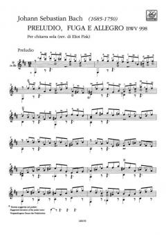 Präludium, Fuge und Allegro BWV 998 von J.S. Bach 