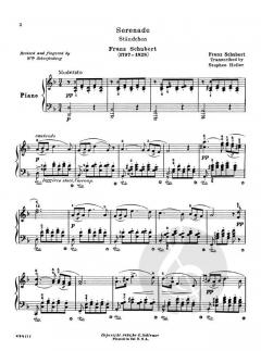 Standchen Serenade Piano Solo von Franz Schubert 