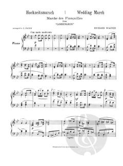 Wedding March From The Opera Lohengrin For The Piano von Richard Wagner 