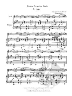 Arioso for Flute Piano von Johann Sebastian Bach 