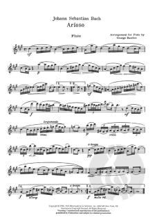 Arioso for Flute Piano von Johann Sebastian Bach 