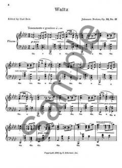 Waltz Op. 39 No. 15 von Johannes Brahms 