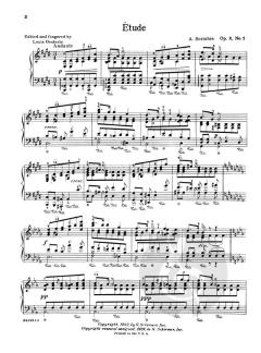 Etude C Sharp Minor Piano Op.2 No.1 von Alexander Skrjabin 