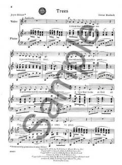 Trees Song Low In C P/V Joyce Kilmer von Oscar Rasbach 