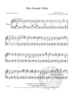 Blue Danube Waltz Piano Op.314 Op.86 Simplified von Johann Strauss (Vater) 