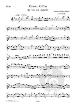 Flötenkonzert G-Dur von Johann Matthias Sperger im Alle Noten Shop kaufen