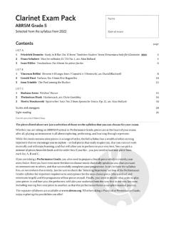 Clarinet Exam Pack 2022-2025 Grade 5 