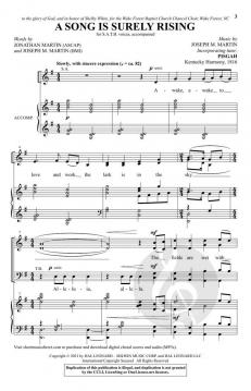 A Song Is Surely Rising von Jonathan Martin (Download) 
