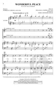 Wonderful Peace von William G. Cooper/Warren D. Cornell (Download) 