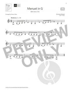 Menuet in G, BWV Anh. II 114 von Christian Petzold (Download) 