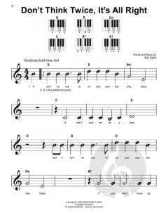 Don't Think Twice, It's All Right von Bob Dylan (Download) 