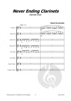 Never Ending Clarinets von Robert Van Aerschot 