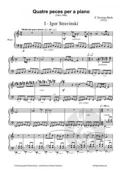Quatre peces per a piano von Francesc Taverna-Bech 