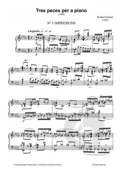 Tres peces per a piano von Rafael Grimal 