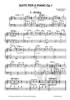 Suite per a piano op. 1 von Joaquim Homs 