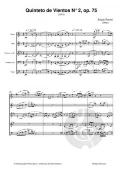 Quinteto de vientos No. 2 op. 75 von Sergio Parotti 