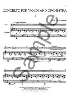 Concerto For Violin And Orchestra With Piano Reduction von Carlo Menotti im Alle Noten Shop kaufen