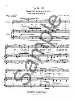 Un Bel Di Vedremo It/En From Madama Butterfly High In G Flat von Giacomo Puccini 