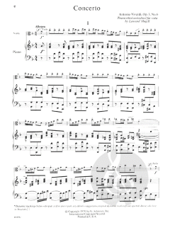 Concerto In D Minor op. 3 no. 6 von Antonio Vivaldi 