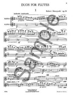 Duos for Flutes Op. 34 von Robert Muczynski 