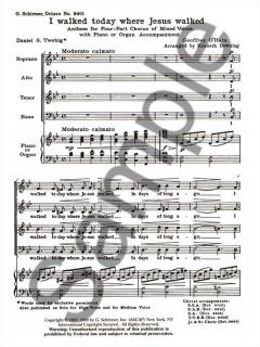 I Walked Today Where Jesus Walked SATB & Piano Easter (Kenneth Downing) 