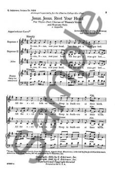 Jesus Jesus Rest Your Head Soprano Solo A Cappella English Version (John Jacob Niles) 