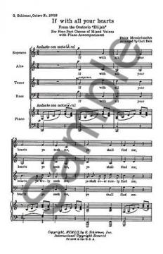 If With All Your Hearts From Elijah (Felix Mendelssohn Bartholdy) 