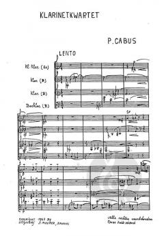 Klarinetkwartet von Peter Cabus 