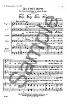 Lord's Prayer Unaccompanied Simplified Arrangement (Albert Hay Malotte) 