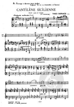 Cantilène Sicilienne von Théo Servais 