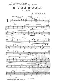 10 Etudes de solfège (5 clés) von Andre Waignein 