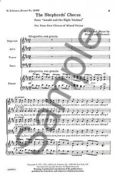 Shepherd's Chorus From Amahl And The Night Visitors (Carlo Menotti) 