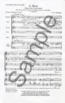 Noon Four Pastorales With Oboe (Cecil Effinger) 