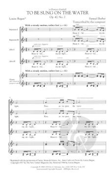 To Be Sung On The Water Op.42 No.2 (Samuel Barber) 