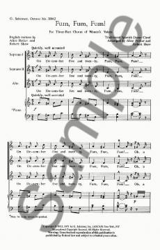 Fum Fum Fum With Piano Or A Cappella (Robert Shaw) 