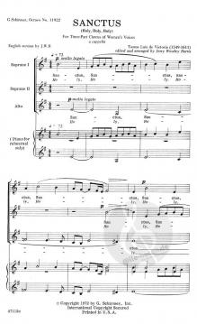 Sanctus Holy Holy Holy (Tomas Luis de Victoria) 
