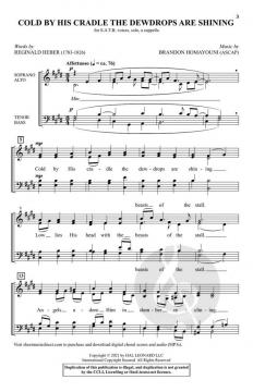 Cold by His Cradle the Dewdrops Are Shining von Brandon Homayouni 