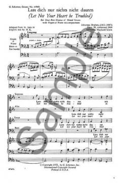 Lass dich nur nichts nicht dauren (Johannes Brahms) 