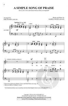 A Simple Song of Praise von Karen Crane 