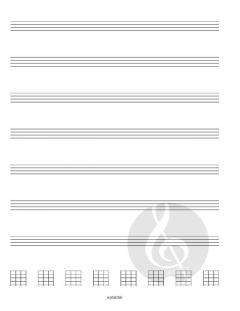 Hal Leonard Ukulele Tablature Manuscript Paper 