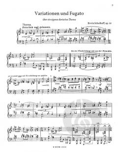 Variationen und Fugato über ein eigenes Thema von Erwin Schulhoff 