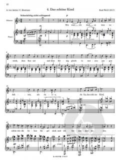 Frühe Lieder für Singstimme und Klavier von Kurt Weill 