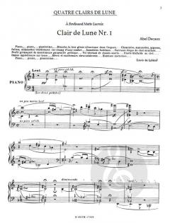 Vier Clairs de Lune von Abel Decaux 