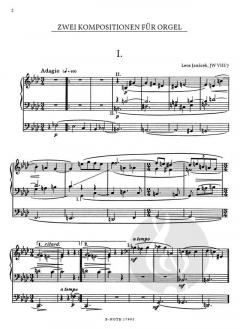 Zwei Kompositionen für Orgel von Leo Eugen Janáček im Alle Noten Shop kaufen