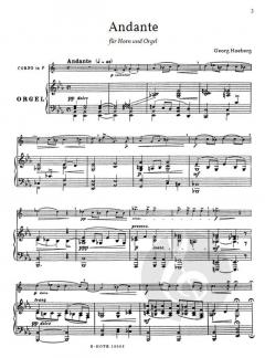 Andante für Horn und Orgel von Georg Høeberg 