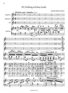6 Gesänge für drei Frauenstimmen und Klavier op.184 von Joseph Joachim Raff 
