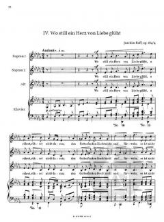 6 Gesänge für drei Frauenstimmen und Klavier op.184 von Joseph Joachim Raff 