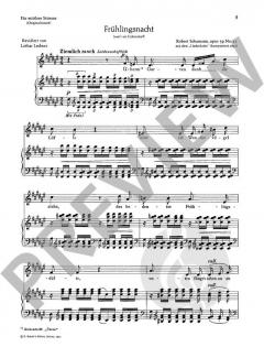 Mondnacht & Frühlingsnacht op. 39/5 & op. 39/12 von Robert Schumann 