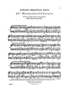371 Harmonized Chorales and 69 Chorale Melodies von Johann Sebastian Bach 